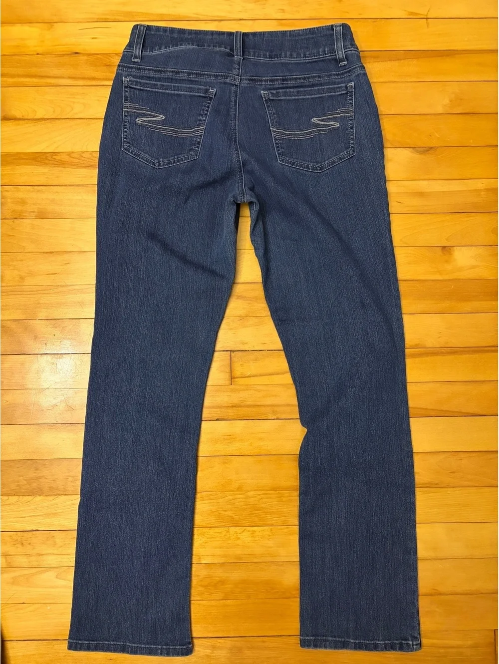 Riders by Lee Mid Rise Straight Leg Jeans, Size 10M, Blue Denim